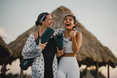 Yoga Retreat guests at private island Thatch Caye _ Belize Retreats