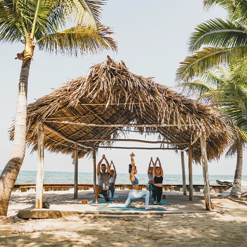 Yoga_Palapa-Thatch Caye-Belize Retreats-banner-sqr