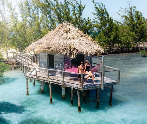 Overwater Bungalow on Thatch Caye private Island _ Belize Destination Weddings 1